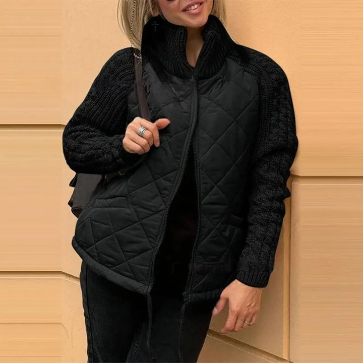 KATE | knitted patchwork puffer jacket