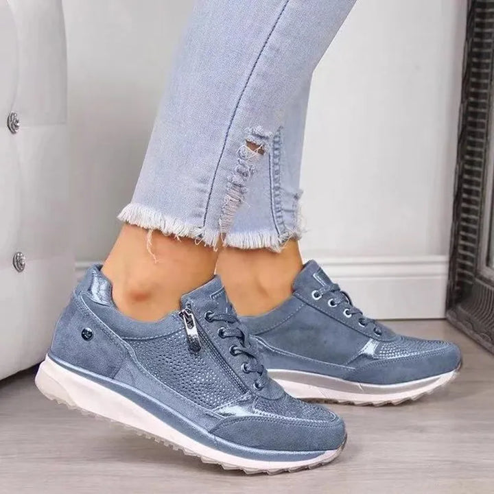 Eliza | Orthopaedic Wedge Trainers with Zip
