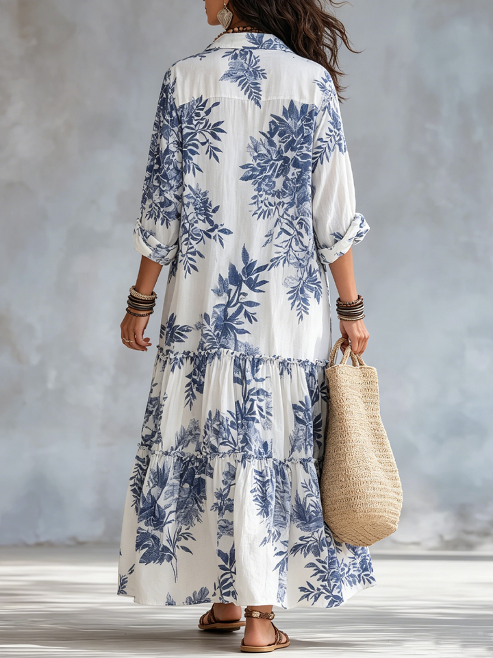 Dahlia | Button-Down Tiered Maxi Dress