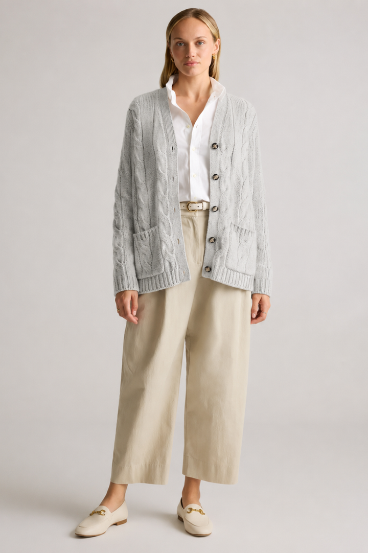 Elisa | Cable Knit Cardigan