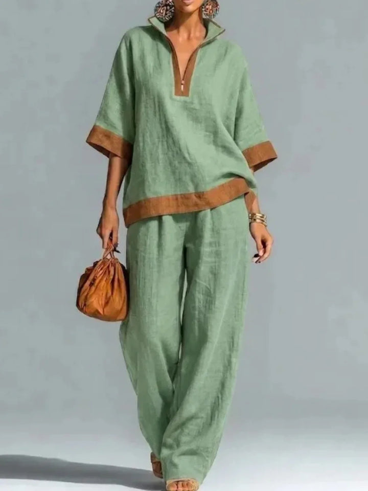 Geneva | Fluid Suit with High Neck