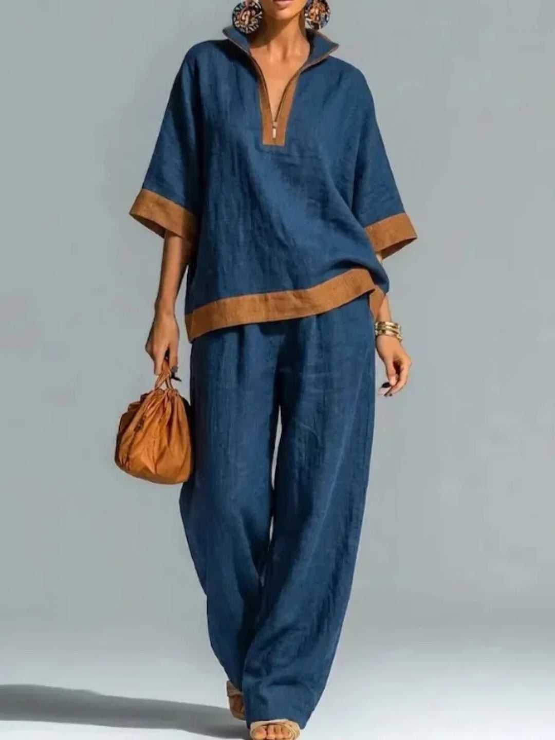 Geneva | Fluid Suit with High Neck