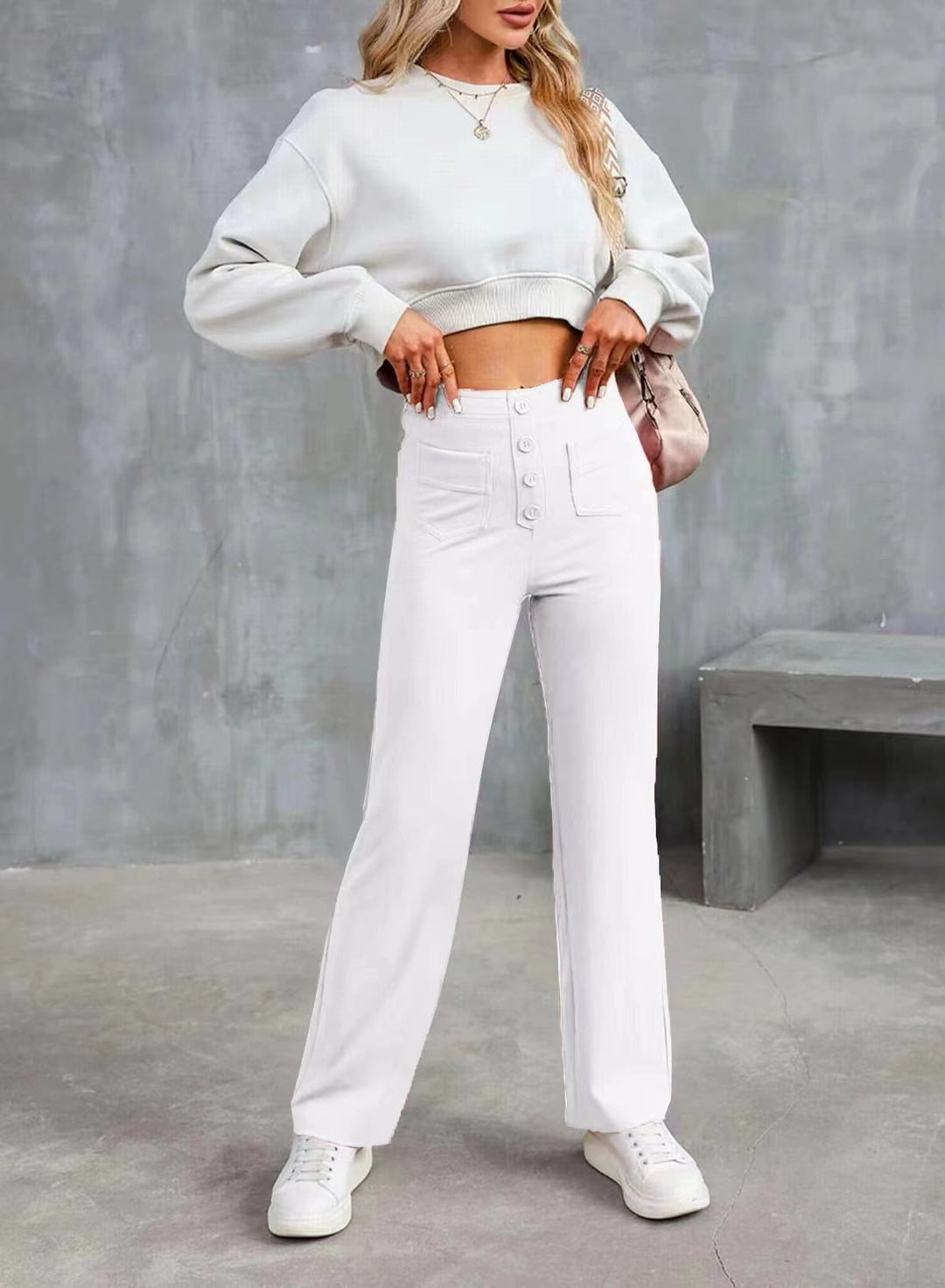 Camille | High Waist Stretch Trousers
