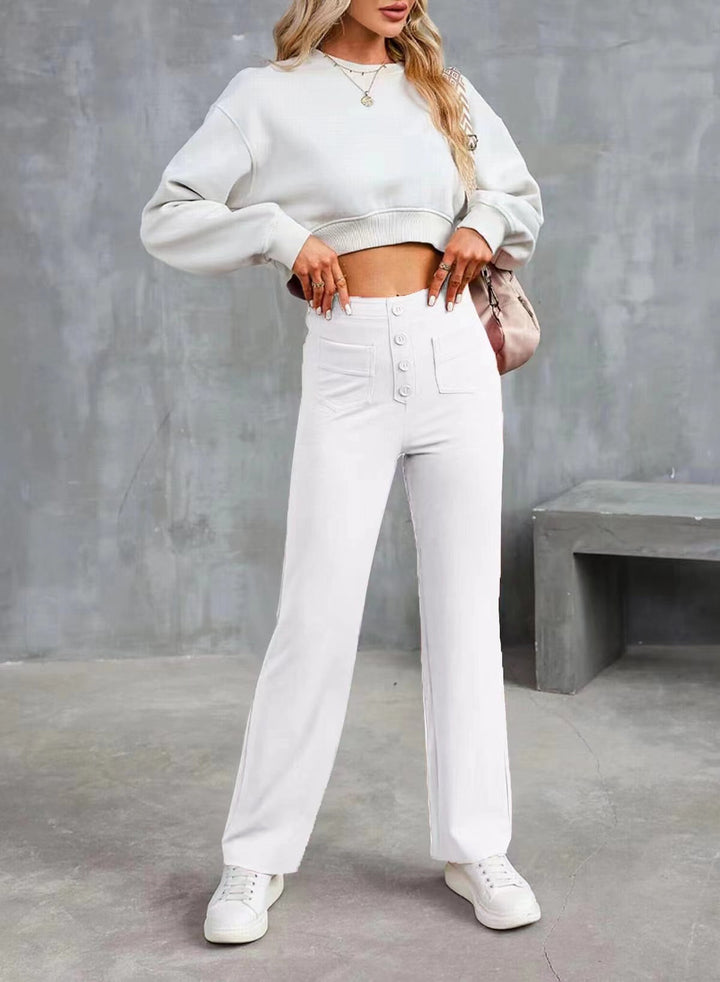 Camille | High Waist Stretch Trousers