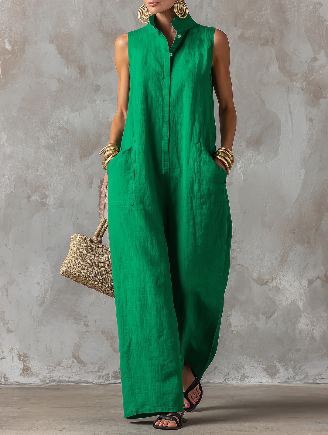 JERLINE | Relaxed Wide-Leg Jumpsuit