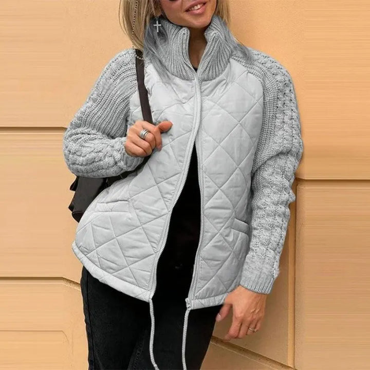KATE | knitted patchwork puffer jacket
