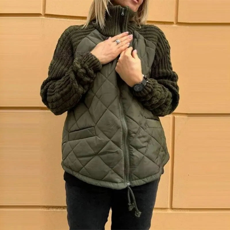 KATE | knitted patchwork puffer jacket