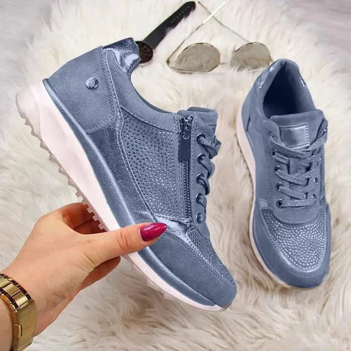 Eliza | Orthopaedic Wedge Trainers with Zip