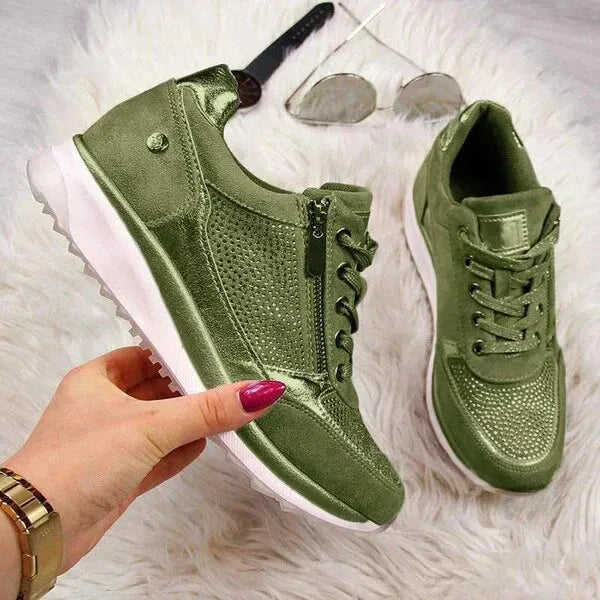 Eliza | Orthopaedic Wedge Trainers with Zip