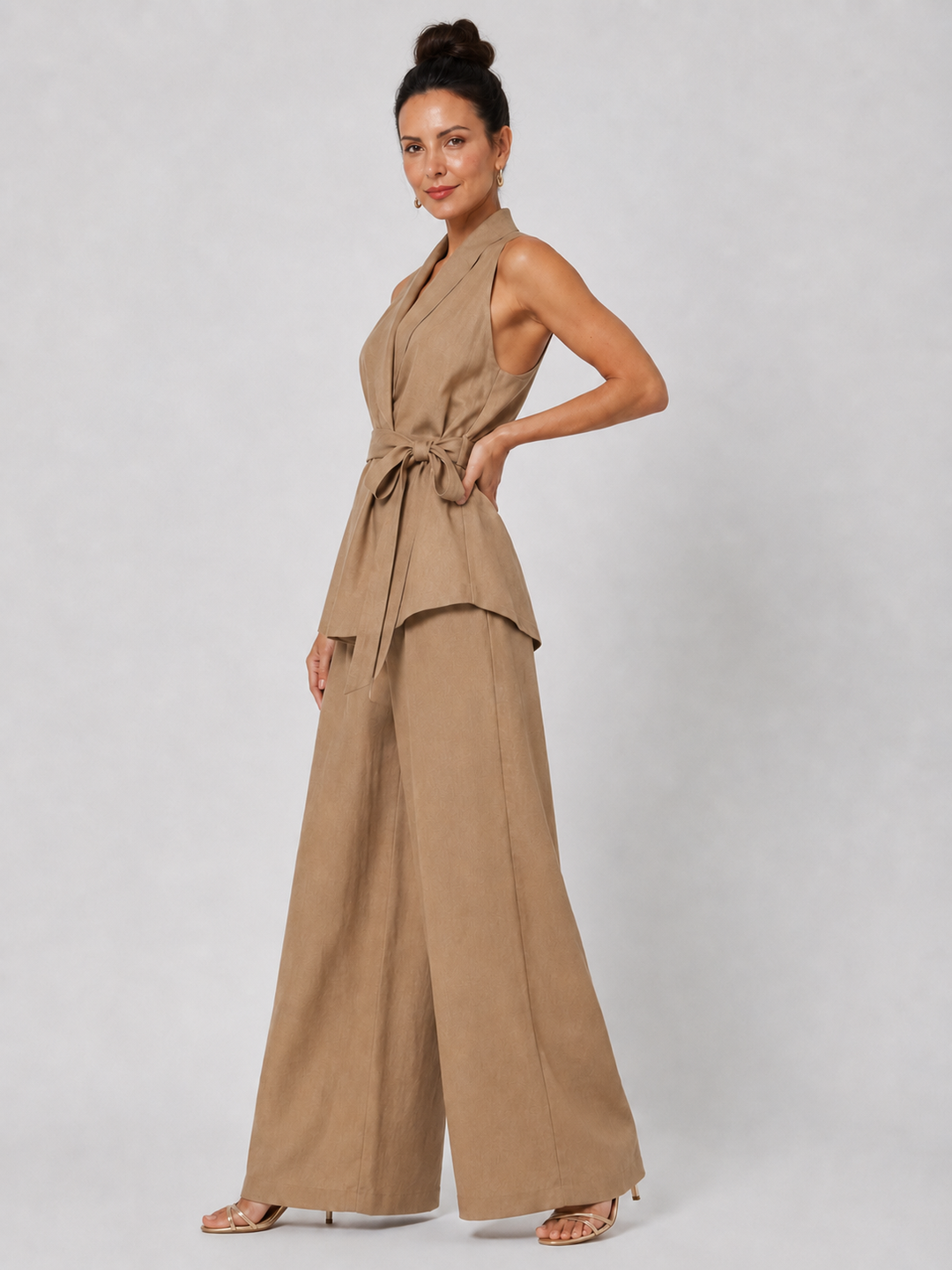 Amelia | Wrap Top & Wide-Leg Trousers Set