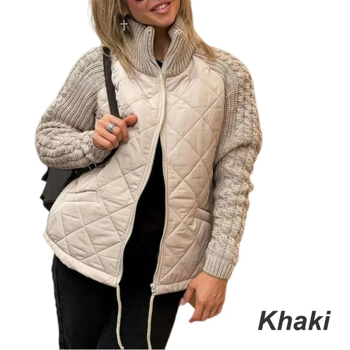 KATE | knitted patchwork puffer jacket