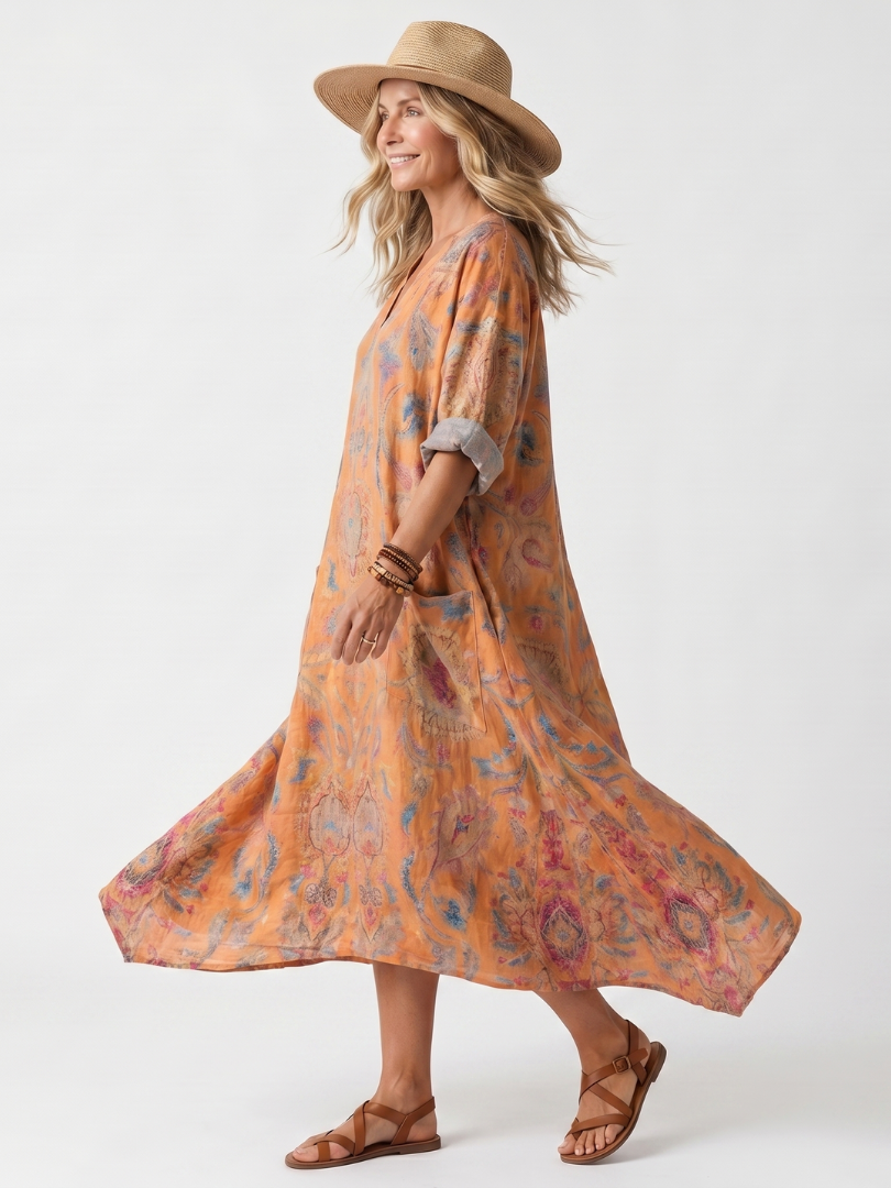 Remi | Oversized Pocket Midi Dress