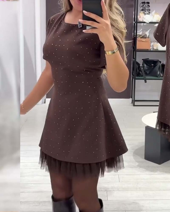 JOYCE | Elegant dress with a shimmering mesh