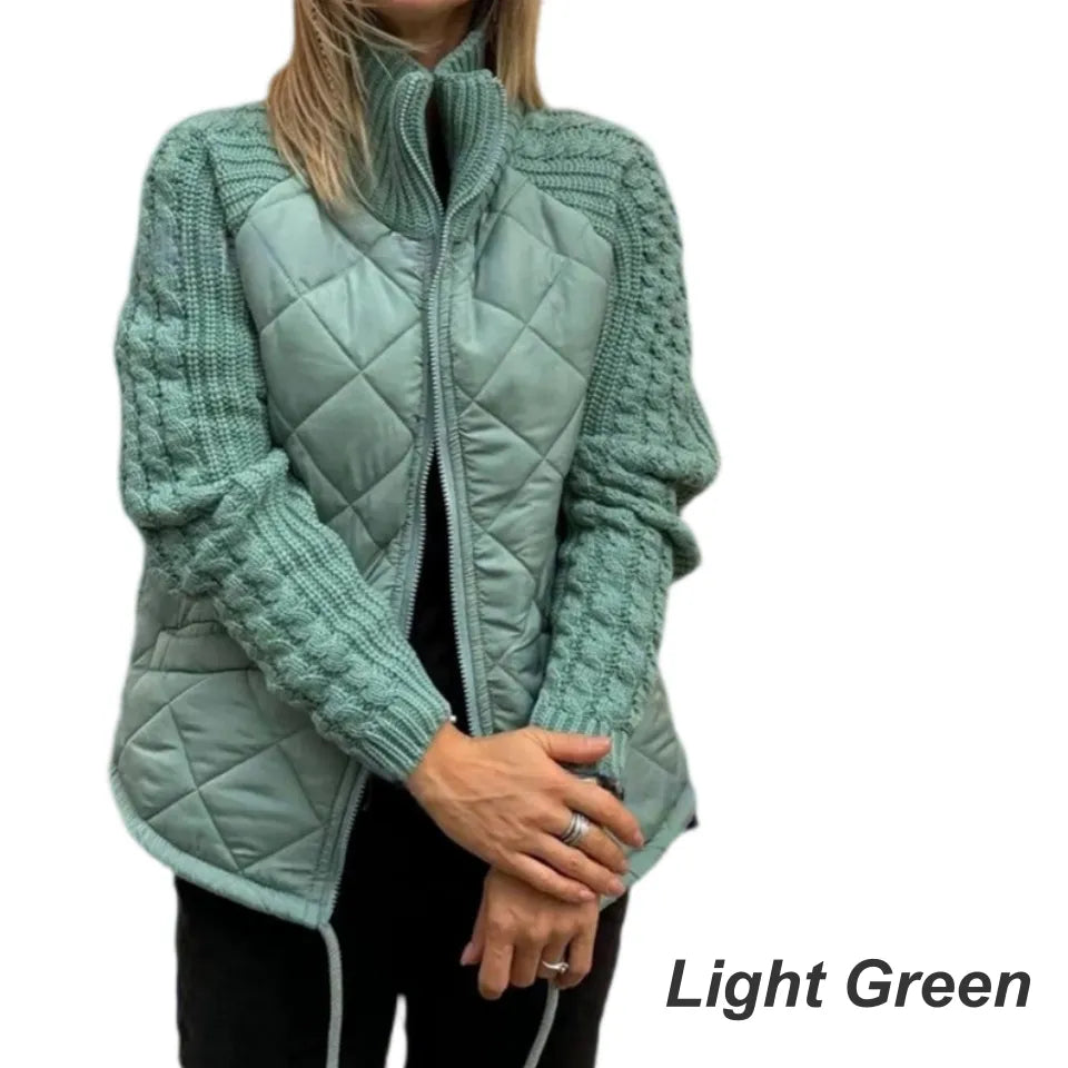 KATE | knitted patchwork puffer jacket