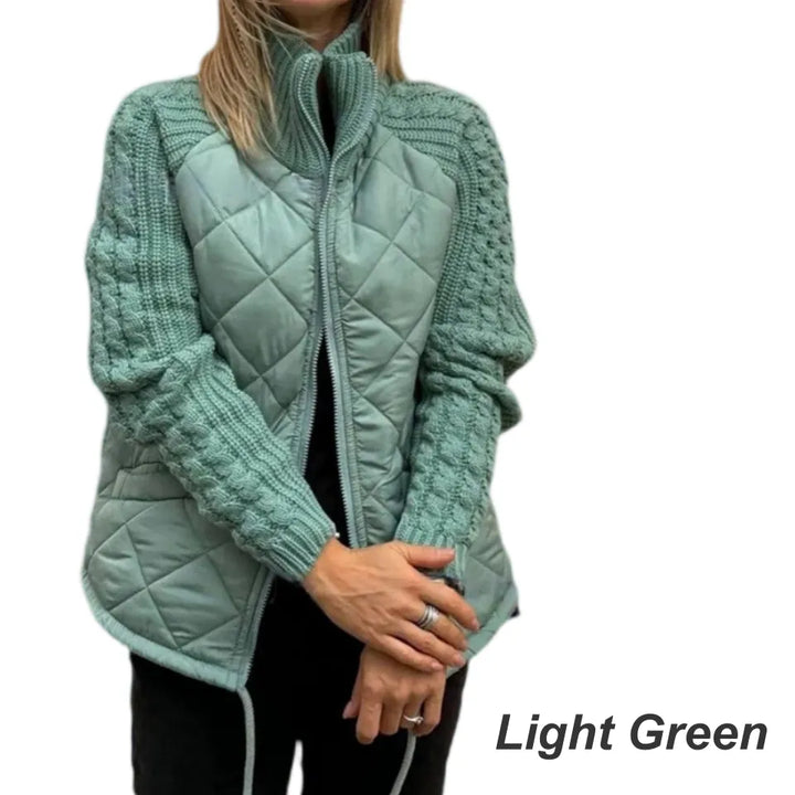 KATE | knitted patchwork puffer jacket