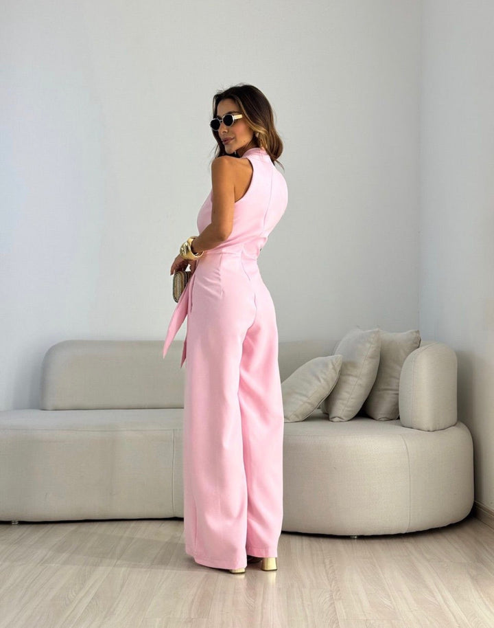 SERENA | Halter Wide-Leg Jumpsuit