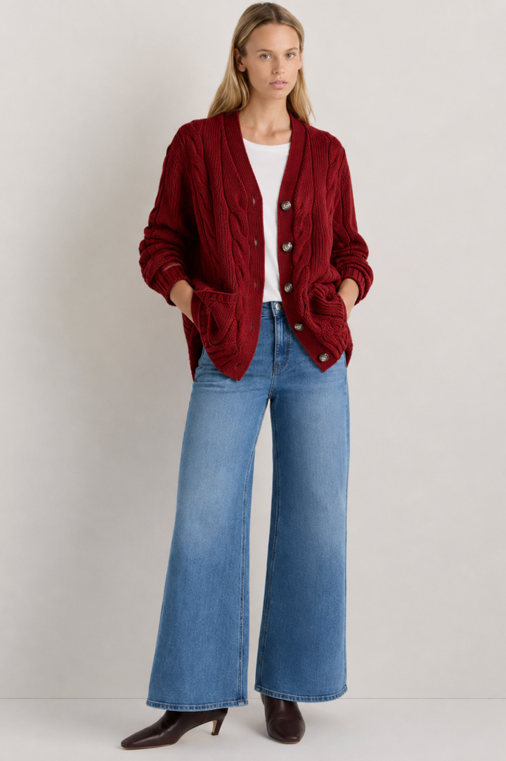 Elisa | Cable Knit Cardigan