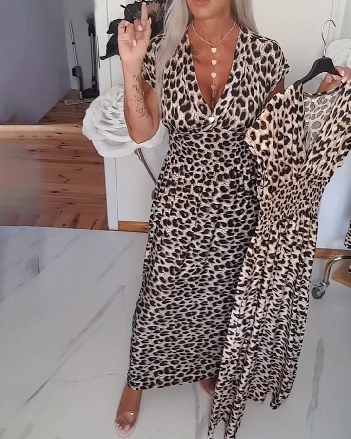 Elvira | Elegant dress with leopard print