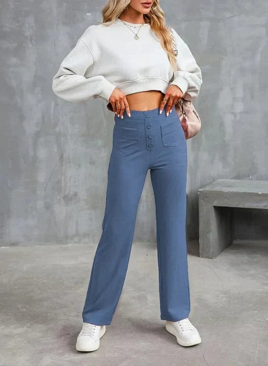 Camille | High Waist Stretch Trousers