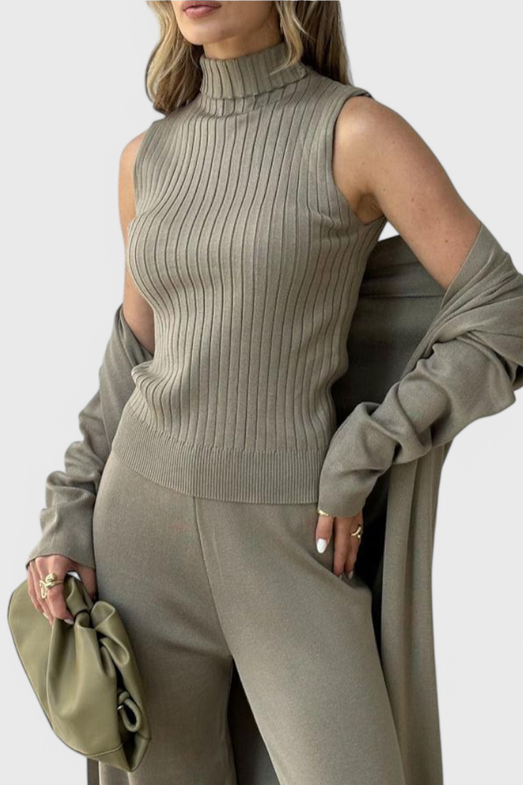 Mahalia 3-Piece Soft Knit Ensemble with Chic Design