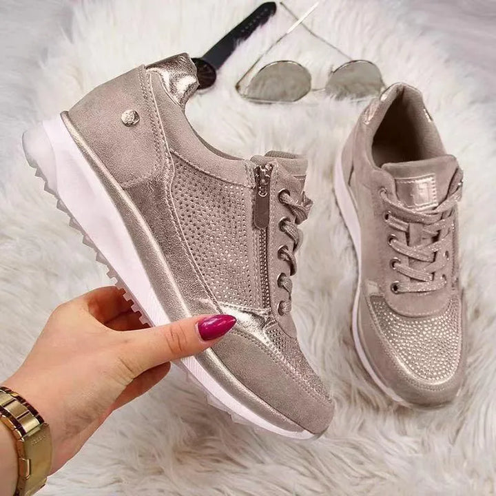Eliza | Orthopaedic Wedge Trainers with Zip