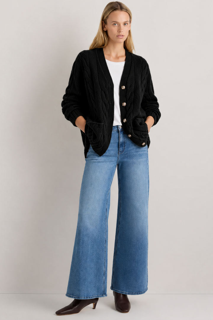 Elisa | Cable Knit Cardigan