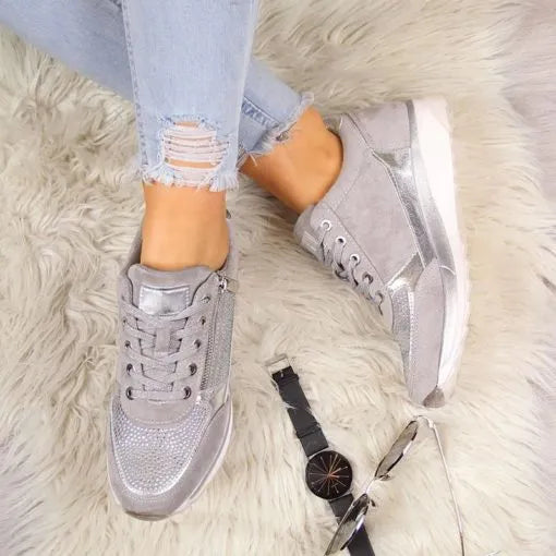 Eliza | Orthopaedic Wedge Trainers with Zip