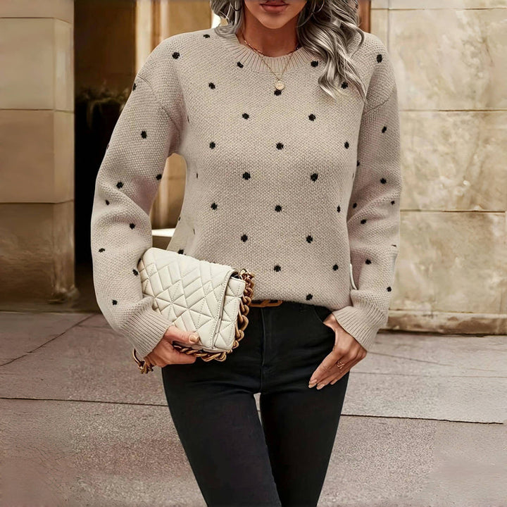 Nina | Knitted Polka Dot Sweater