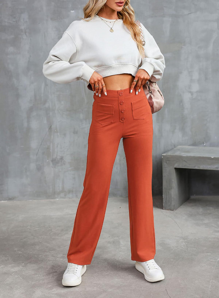 Camille | High Waist Stretch Trousers