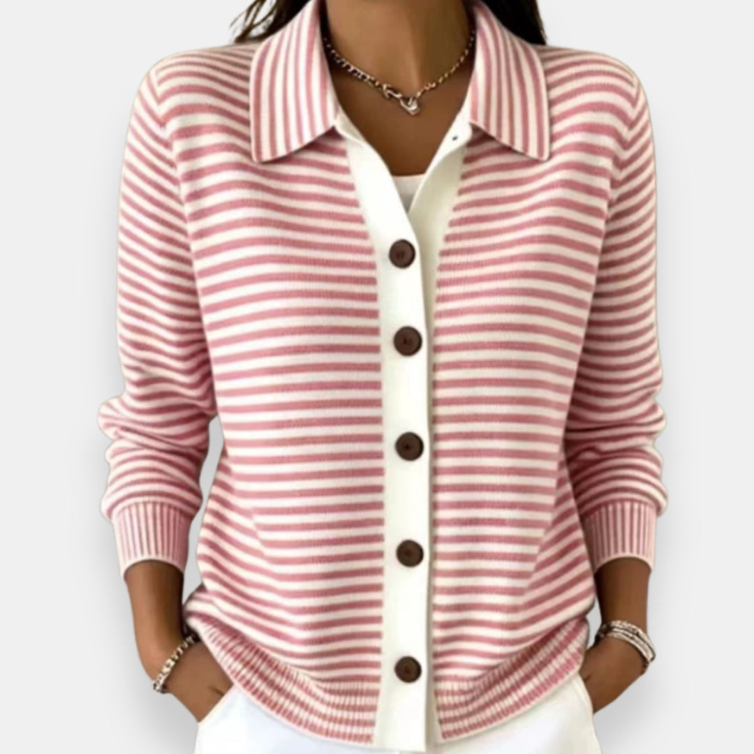 Nola | Striped Autumn Cardigan