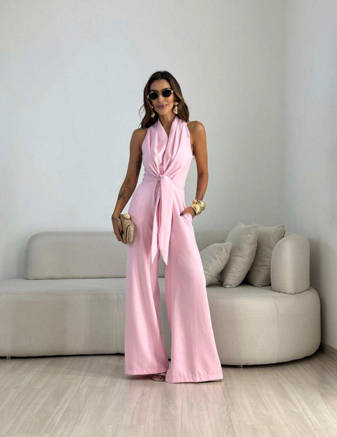 SERENA | Halter Wide-Leg Jumpsuit
