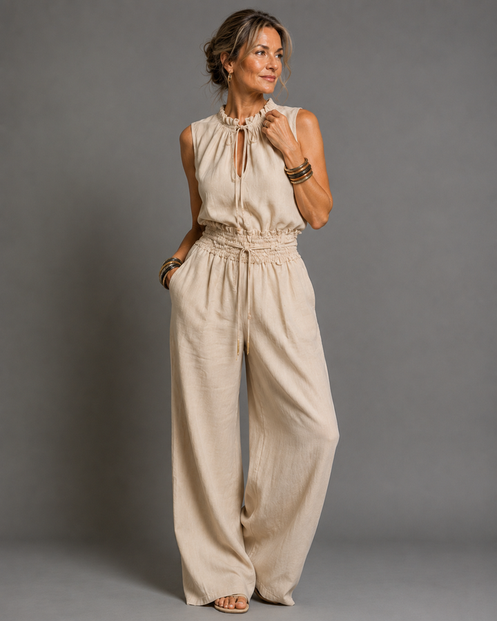 Jette | Sleeveless Jumpsuit with Wide Legs