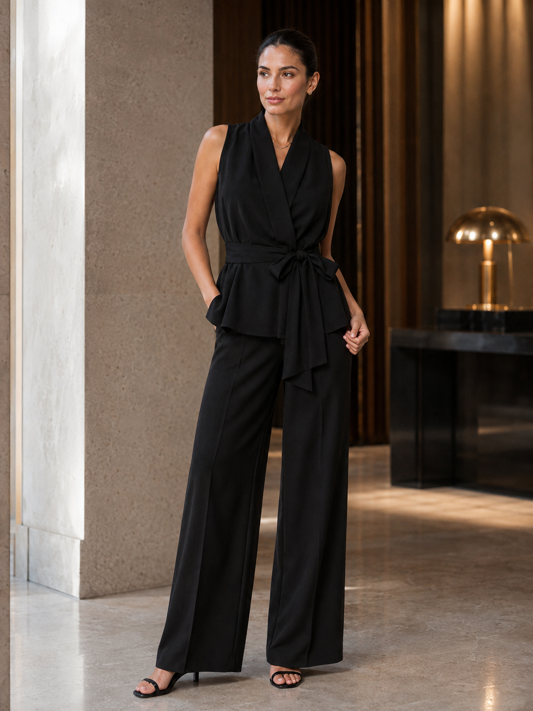 Amelia | Wrap Top & Wide-Leg Trousers Set