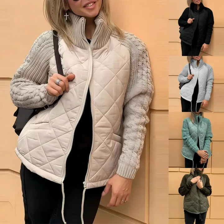 KATE | knitted patchwork puffer jacket