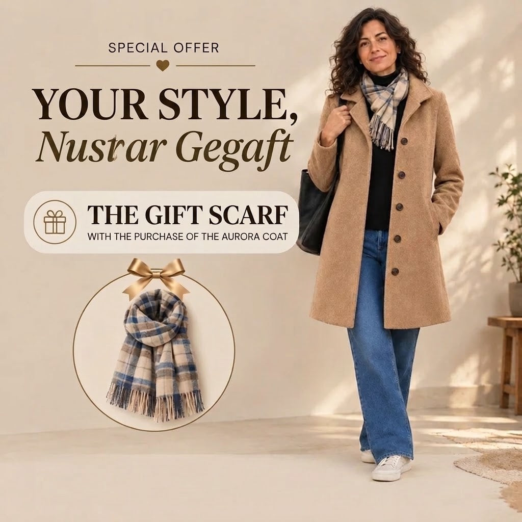 Aurora | Classic Coat with Matching Scarf Gift