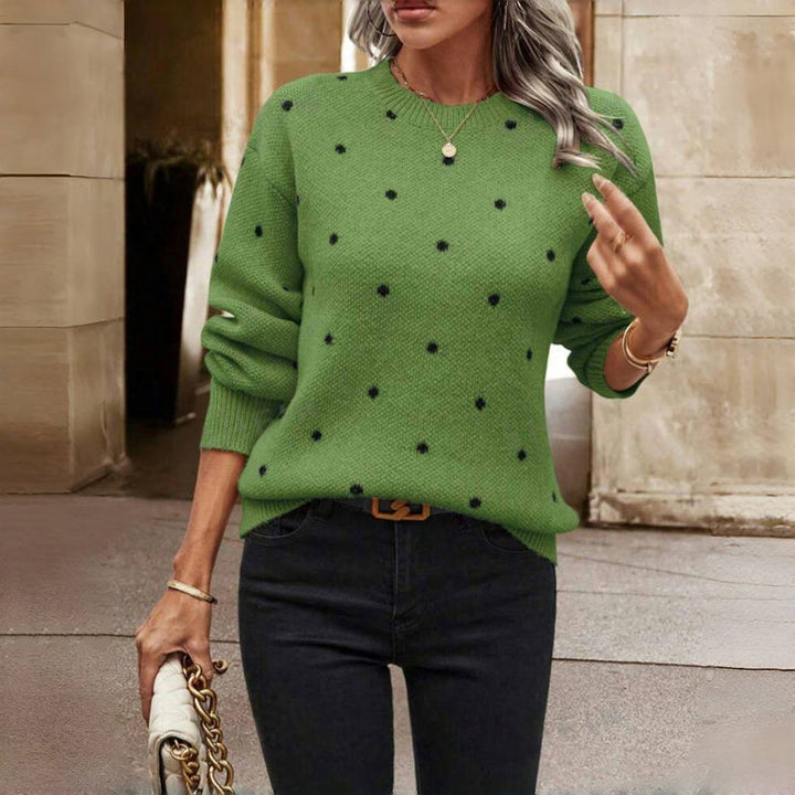 Nina | Knitted Polka Dot Sweater