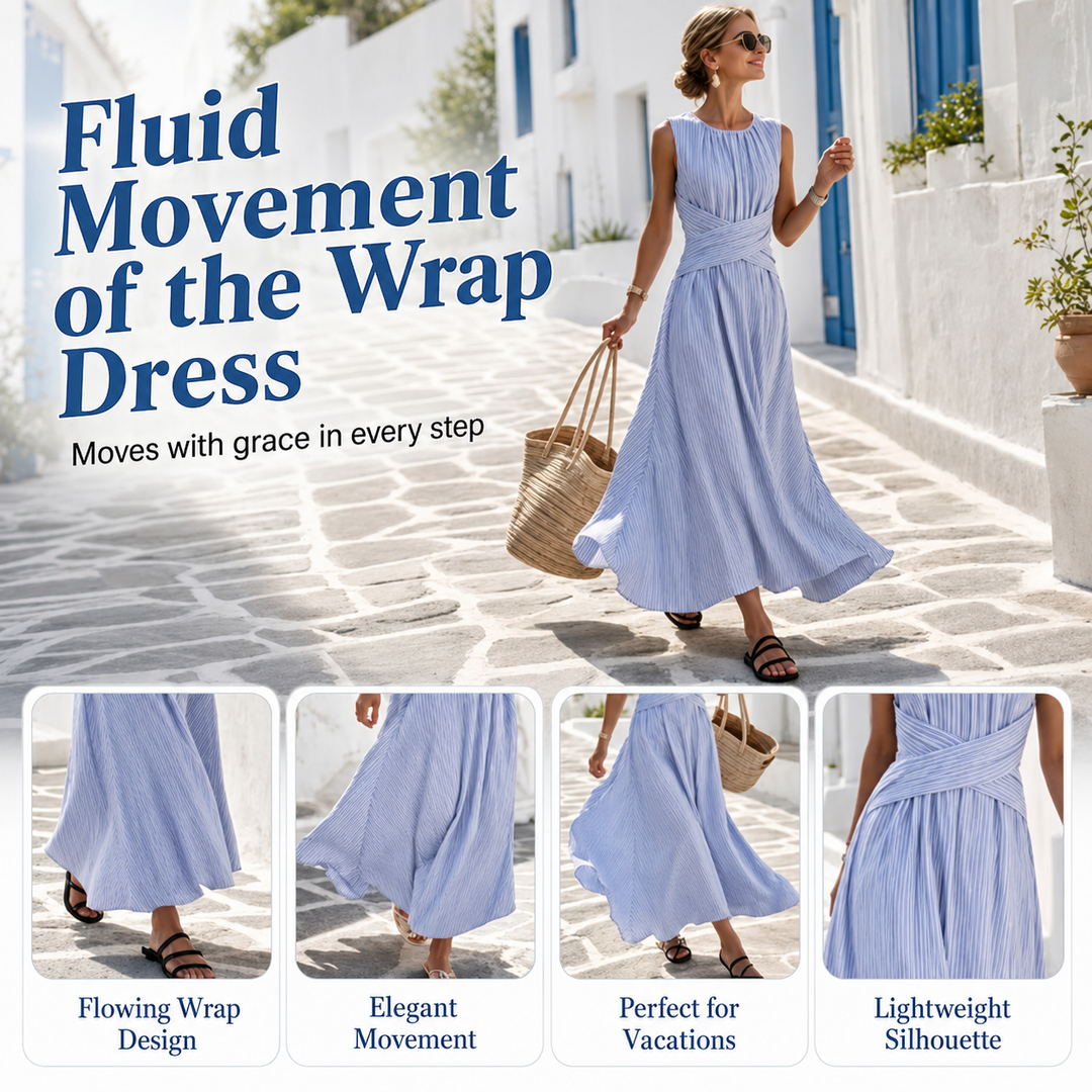 Aitana | Striped Dress with Crossed Waist