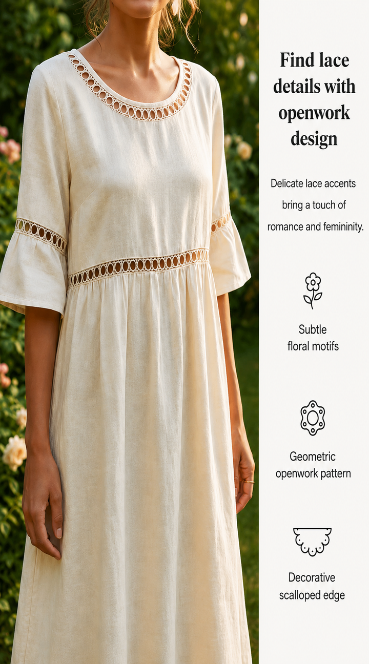 Amara | Elegant Tummy-Camouflaging Midi Dress