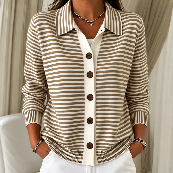 Nola | Striped Autumn Cardigan