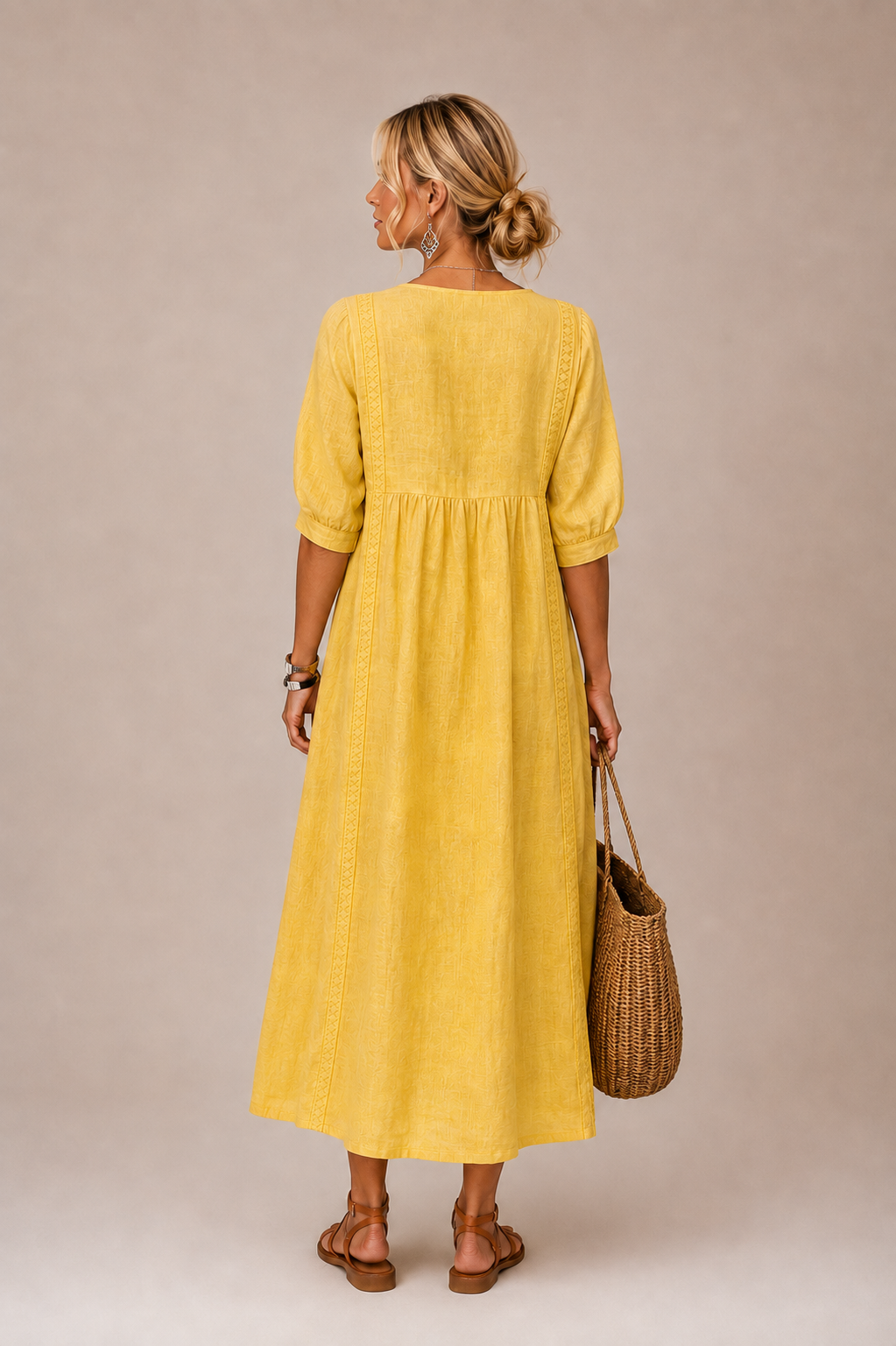 ELENA™ | V-Neck Midi Dress