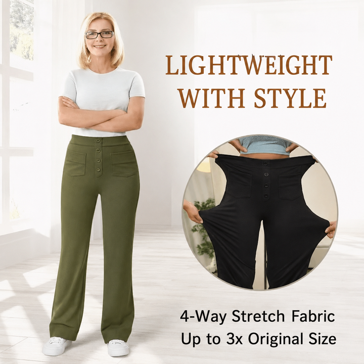 Camille | High Waist Stretch Trousers