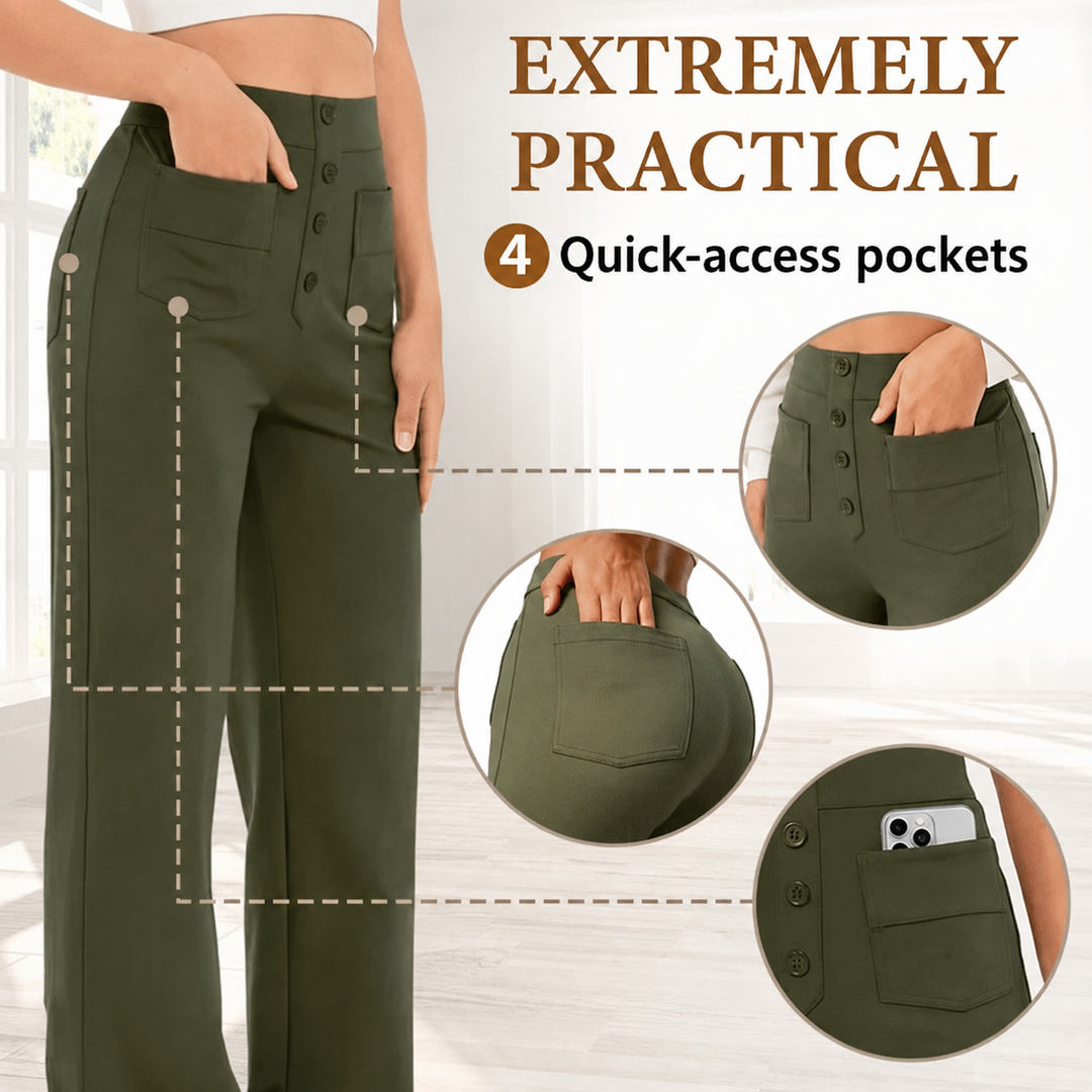 Camille | High Waist Stretch Trousers