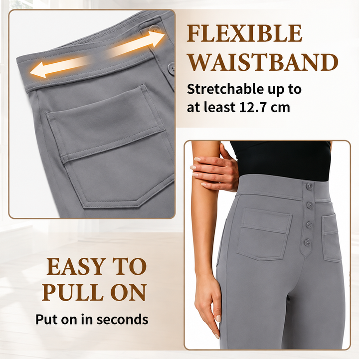 Camille | High Waist Stretch Trousers