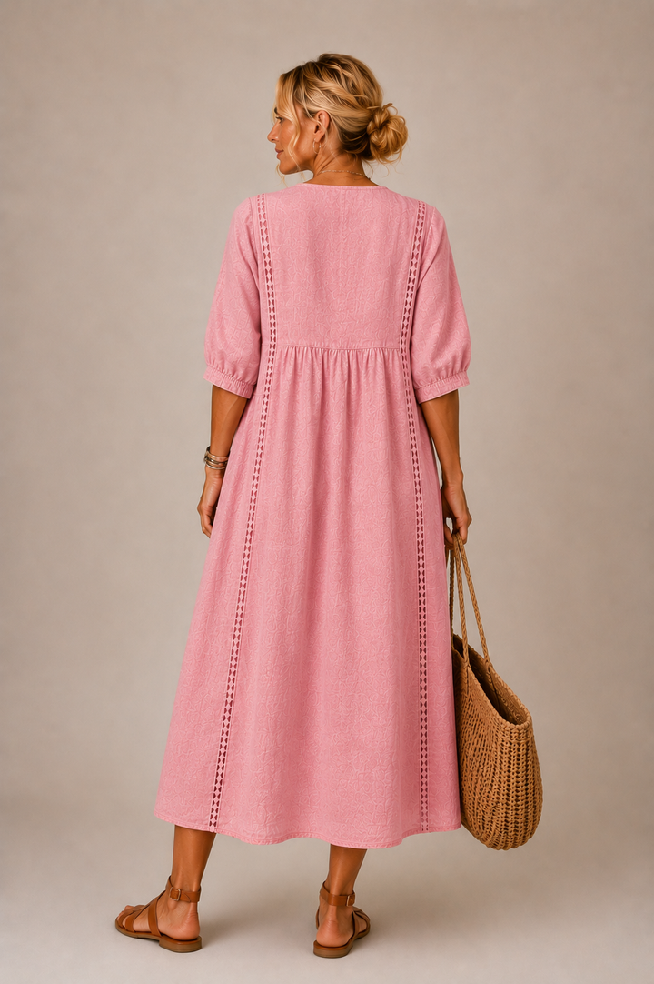 ELENA | V-Neck Midi Dress