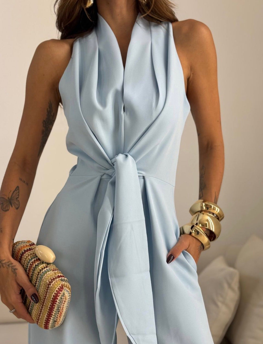 SERENA | Halter Wide-Leg Jumpsuit