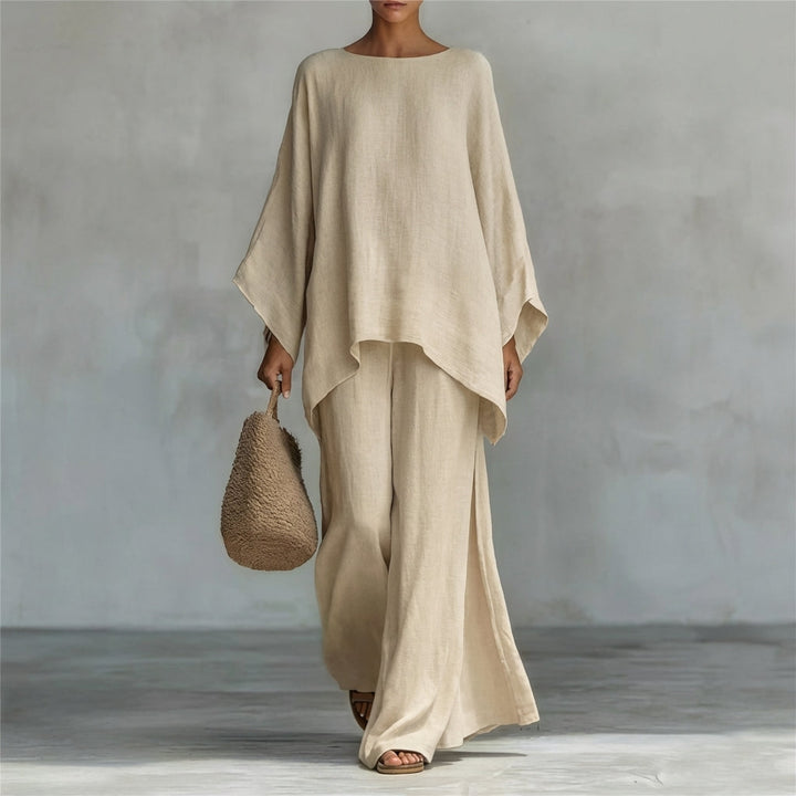 Christine | Two-Piece Set with Long Sleeves and Wide Trousers
