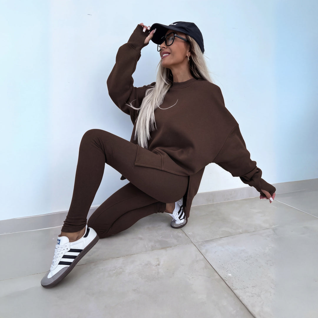 YACHI | Long Sleeve Sweatshirt and Trousers Set