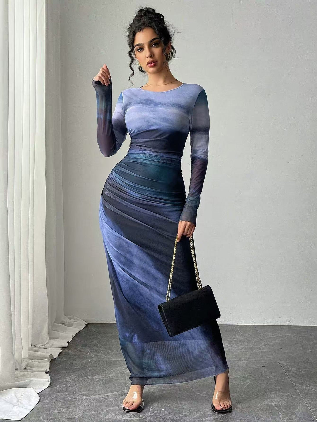 TORINA | Round Neck Bodycon Maxi Dress