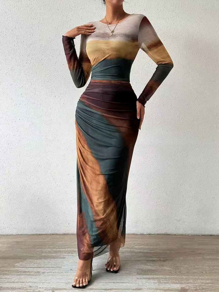 TORINA | Round Neck Bodycon Maxi Dress