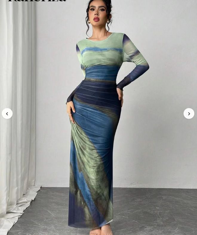 TORINA | Round Neck Bodycon Maxi Dress
